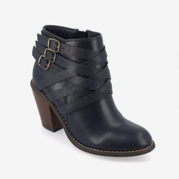 Journey Collection Navy Booties - Picture 1 of 11